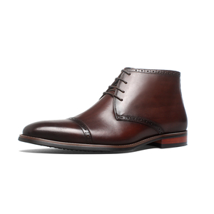 Nuovo stile di fornitura di fabbrica da uomo marrone <span class=keywords><strong>scarpe</strong></span> Brogue <span class=keywords><strong>scarpe</strong></span> da uomo <span class=keywords><strong>in</strong></span> vera <span class=keywords><strong>pelle</strong></span> Casual stivaletti - Product Image 5