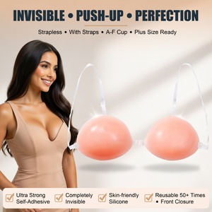Nuovo <span class=keywords><strong>Reggiseno</strong></span> Invisibile Plus Size Autoadesivo in Silicone <span class=keywords><strong>Senza</strong></span> <span class=keywords><strong>Spalline</strong></span>, Coppe 3/4, <span class=keywords><strong>Senza</strong></span> <span class=keywords><strong>Ferretto</strong></span>, Traspirante <span class=keywords><strong>e</strong></span> <span class=keywords><strong>Senza</strong></span> Cuciture - Product Image 1