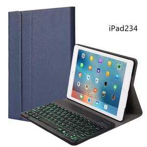 คีย์บอร์ดพร้อมเคสป้องกันสำหรับ iPad 9.7 นิ้ว 2018/2017/ iPad Pro 9.7 นิ้ว/ iPad Air1/<span class=keywords><strong>Air2</strong></span> 9.7 นิ้ว, ฝาครอบพร้อมคีย์บอร์ดแบบมีไฟแบ็คไลท์ BT - Product Image 6