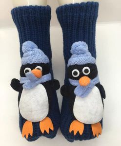 Femme Femmes Filles Noël Père Noël Pingouin Bonhomme de neige Renne Full Body 3D Animal Anti-slip Indoor Room Home Slipper Socks - Product Image 6