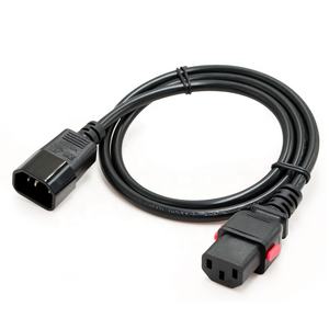 UE Europa Estándar C14 Enchufe hembra a interruptor bloqueado C13 Enchufe macho OEM IEC 320 C14 Cambio C13 Cable de alimentación de extensión - Product Image 1