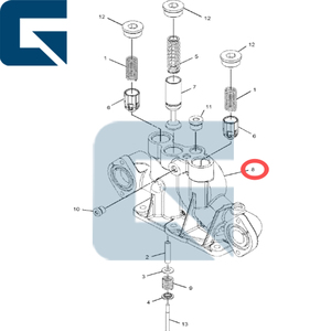 Nuevo Conjunto de Asiento de Filtro de Aceite para Rodamientos Diésel 281-1750 para Excavadora E345D L, Piezas de Motor - Product Image 5