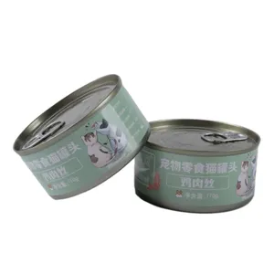 Wholesale Safety Portable High Nutrition Chicken Cod Salmon Tuna Flavor Flavors Canned Cat Food
