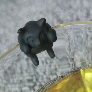 Сырный креативный 3D котенок в форме кошки высокой ноги идентификационный бар аксессуары винный бокал маркер чаепитие силиконовая посуда для напитков - Product Image 3