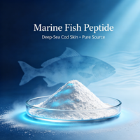 Poudre de collagène marin en peptides <1000Da, peau de morue des grands fonds, qualité alimentaire, soluble dans l'eau, complément alimentaire et cosmétique