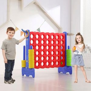 Jeu de société géant 4-en-1, échecs tridimensionnels, jeu de société à quatre consécutifs, mini-jeu éducatif pour le développement de la sagesse, jeu d'extérieur - Product Image 3