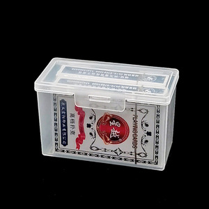 Caja rectangular de plástico para organizar tarjetas de visita, tarjetas de juego, tarjetas de crédito y cartas de juego; caja de almacenamiento transparente. - Product Image 4