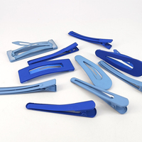 Lot de 5 pinces à cheveux givrées bleu Klein tendance pour filles, accessoires de coiffure