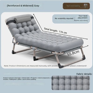 Letto Singolo Pieghevole Multifunzionale di Grandi Dimensioni, Telaio in Metallo Morbido, Ecologico, Durevole, Resistente ai Raggi UV, Moderno per Esterni e <span class=keywords><strong>Hotel</strong></span> - Product Image 5