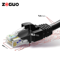 Cat6 UTP kabel Ethernet dengan RJ45 konektor PVC jaket LAN kabel Patch untuk peralatan jaringan kabel komunikasi dengan Cat6 Rj45