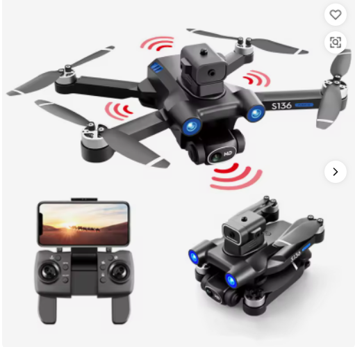 S136 5G GPS Drone with Dual 4K Camera Obstacle Avoidance Flow Positioning Folding Wifi Fpv Brushless Motor RC Dron Toy