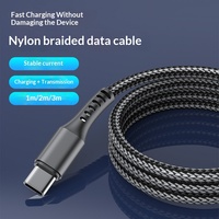 Câble de données pour téléphone portable Type-C/USB-A avec charge rapide et transfert de données, personnalisable pour Android