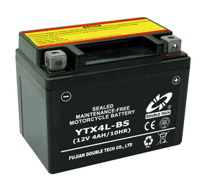 motorcycle battery box 12V 4AH MF YTX4L-BS