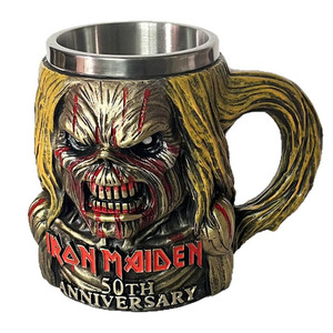 Nuova Tazza da Birra in Stile Vintage per Campeggio, Ecologica in Resina e Acciaio Inox 300ml, Tazza da Festa per Donne - Product Image 1