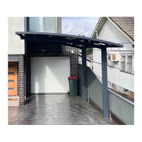 Abri de voiture moderne pliable en aluminium et polycarbonate pour l'extérieur, garage, parking, abri de voiture, imperméable, style nature simple