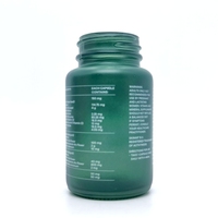 Pilule Capsule Vitamine Verre Emballage Bouteilles Bocaux Vert Ambre Rouge Bleu Noir Supplément De Soins De Santé Récipient En Verre avec Bouchon