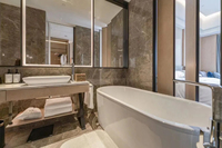 Ensembles de meubles de chambre d'hôtel 5 étoiles de luxe moderne, lit double sur mesure, meubles d'hôtellerie en bois écologique et durable
