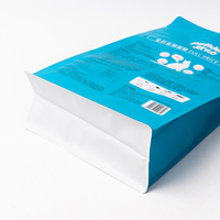 Sac d'emballage pour aliments pour animaux de compagnie imprimé sur mesure, pochette à fond plat de haute qualité doublée de feuille d'aluminium pour aliments secs pour chats et chiens
