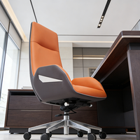Chaise de bureau de direction moderne de luxe en cuir réglable pour PDG/CEO – Nouveau style tendance