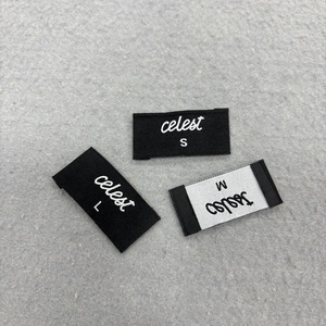 <span class=keywords><strong>Etiquetas</strong></span> Tejidas de Alta Densidad con Logotipo Personalizado para Bolsas, Camisetas y Ropa, Etiqueta de Tela con Logotipo para Marca de <span class=keywords><strong>Crochet</strong></span>, Etiqueta Tejida con Talla para el Cuello - Product Image 3