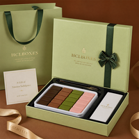 Boîtes cadeaux en chocolat personnalisées en gros, en carton ondulé, faites à la main, luxe, gaufrage, laminage mat, logo personnalisé