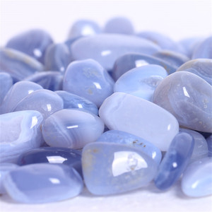 Lucido naturale <span class=keywords><strong>agata</strong></span> blu del merletto cristalli healing ghiaia pietre curative cristalli per la decorazione - Product Image 2