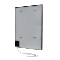 Plaque chauffante infrarouge en verre à cristaux de carbone G60D 600W avec thermostat intelligent et panneau réfléchissant en aluminium ou en acier