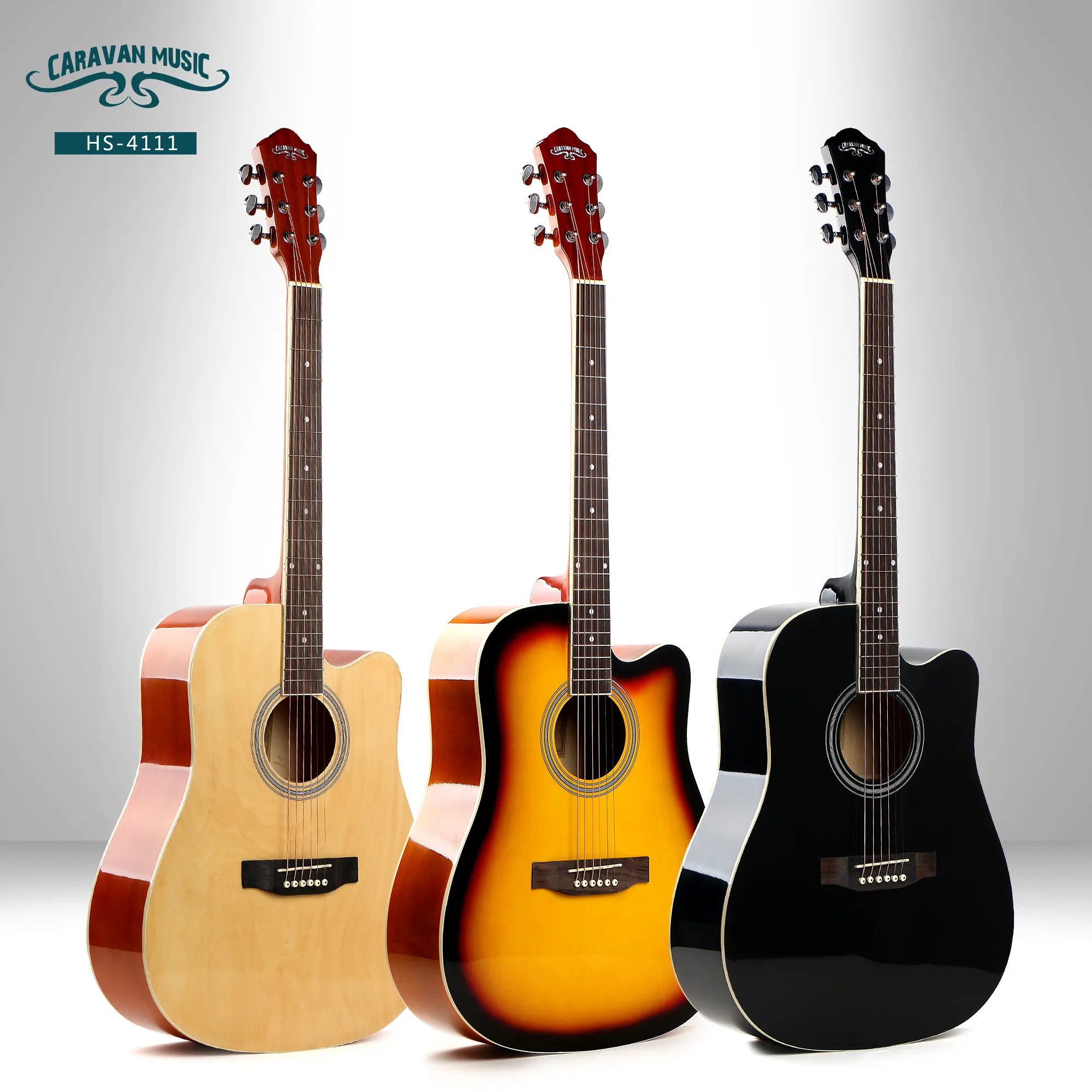 Acoustic Guitar Electric Cheapest 41 Inch Beginner Electric Acoustic Guitar HS-4111 Guitar Wholesale Factory OEM And ODM