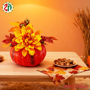 Foglie d'acero <span class=keywords><strong>di</strong></span> zucca artificiale per il Festival del raccolto autunnale centrotavola ciotola decorazioni ghirlanda - Product Image 2