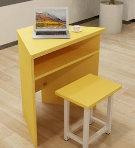 طقم مكتب وكرسي للفصل الدراسي بتصميم شبه منحرف - أثاث تعليمي تعاوني للعمل الجماعي والمشاريع المشتركة - Product Image 5