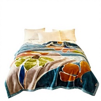 Couverture de lit d'hiver chaude et épaisse à double couche, personnalisable, en fibre de polyester de luxe, motif floral, vente en gros Royal Ingenuity