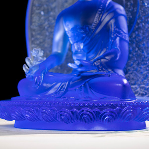 Artfamily En gros Ornements décoratifs géants en verre cristal rétroéclairé, <span class=keywords><strong>Art</strong></span> en verre moulé à <span class=keywords><strong>la</strong></span> main Bouddha de <span class=keywords><strong>la</strong></span> Guérison, technique de <span class=keywords><strong>la</strong></span> cire perdue - Product Image 5