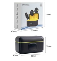 Microphone cravate sans fil Q9 2.4G à condensateur avec chargement USB-C, réduction de bruit, lumières LED et conception magnétique pour l'enregistrement professionnel