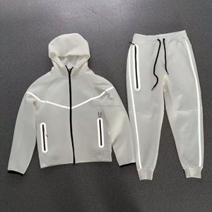 2025 Neue Sport-Kapuzen-Reflexionsjacke, Sweatshirt aus Air-Layer-Baumwolle, Reißverschlussjacke, Herbst-Reflexions-Klebemantel-Anzug - Product Image 4
