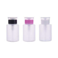 Distributeur de pompe liquide d'acétone rose de 150ml pour vernis à ongles et démaquillant bouteille de distributeur de pompe à poussoir