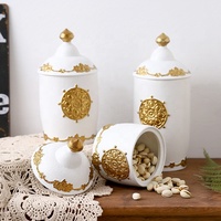 Bouteille de stockage en céramique avec couvercle, pot de cuisine de Style nordique, cylindre d'aliments blanc, bocaux de stockage avec couvercle, ml