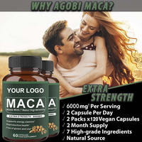Compléments alimentaires à base de plantes pour l'amélioration des performances masculines OEM Aswaganda Power Plus Man Black Maca Root Capsules pour hommes