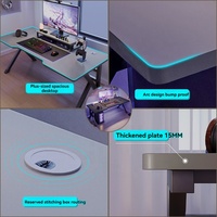 Bureau d'ordinateur pour la maison, bureau de travail moderne en MDF pour le streaming en direct et les jeux e-sport