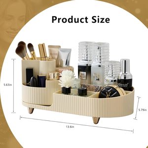Expositor De Cosmeticos Modern Desktop 360 Rotating Makeup Cosmetic Storage <b>Box</b> Organizer for Bathroom - Product Image 3