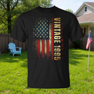 Camiseta vintage con bandera americana de 1995, regalo de 30 cumpleaños para hombre de 30 años - Product Image 3