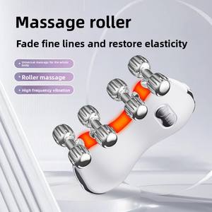 Handheld Electric Anti-Aging <strong>Face</strong> &amp; Neck Lifting <strong>Massager</strong> with Eight Metal Wheels ABS Material Pigment Removal Firming Features - Product Image 3