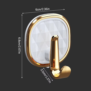 Y284 Sang Trọng Đấm Miễn Phí Tường Móc Treo Tường Treo Tường Khăn Móc Chìa Khóa Chủ Mạnh Mẽ Dính Móc Tự Dính Nhựa Móc - Product Image 3