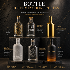 <span class=keywords><strong>Bouteille</strong></span> en verre cylindrique premium vide pour distillerie, personnalisable avec logo, emballage en verre en gros - Product Image 6