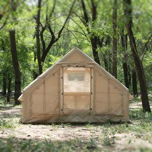 Tente de camping gonflable portable de luxe pour l'extérieur, imperméable, en tissu Oxford PVC et coton, deux chambres, résistante aux UV, <span class=keywords><strong>Tuki</strong></span> - Product Image 5