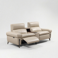 Ensemble de canapés modulaires en cuir électriques et réglables pour home cinéma, avec fonctions inclinables, vente en gros