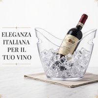 Bac à Boissons Transparent en Plastique, Seau à Glace pour Mariage, Champagne, Fête, Barbecue, Bar, Restaurant, Hôtel, Noël, Fêtes de Fin d'Année