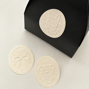 Etiqueta Personalizada com Logotipo Empresarial em Relevo, Estilo Minimalista, Adesivos em Relevo, Adesivo de Selagem em Relevo - Product Image 1