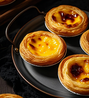 Moules à pâtisserie ronds jetables en aluminium de qualité alimentaire 40 ml pour tartes aux œufs et mini-cupcakes