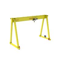 Grue de portique électrique montée sur rail grue à portique à poutre unique longue durée de service 16t