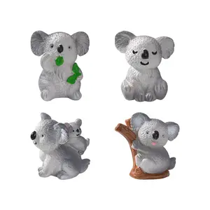 6 Phong Cách Thu Nhỏ Làm Vườn Bức Tượng Koala Động Vật Búp Bê Handmade Mini Nhựa Thủ Công Mỹ Nghệ Cho Trang Trại Vườn Nhà Bonsai Trang Trí
